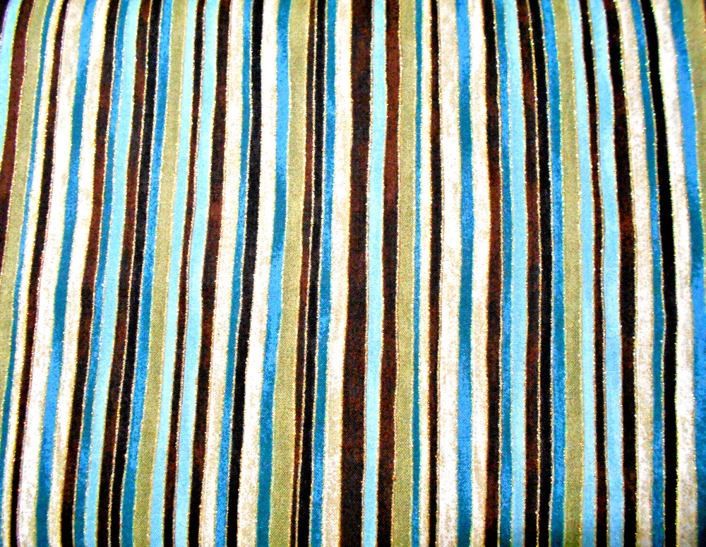 FABRIC TRADITIONS #10014″ MULTI COLORED STRIPE GOLD LINING BTY