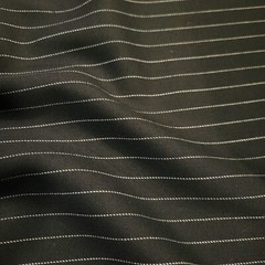 Darkest Midnight Navy 100% Wool Suiting w/ White Dotted-Look Pinstripe!