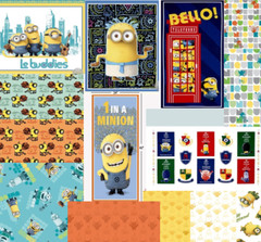Despicable Me Minions Collection Cotton Fabric by The Yard