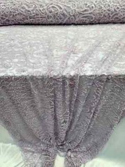 Lavender Beaded Lace Fabric with Victorian Damask Embroidery – Sold by the Yard