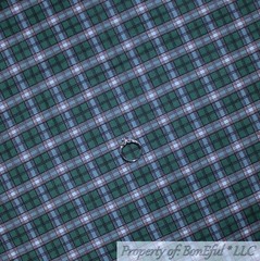 BonEful Fabric FQ Cotton Flannel Quilt VTG Blue White Sheep Farm Animal Baby Boy