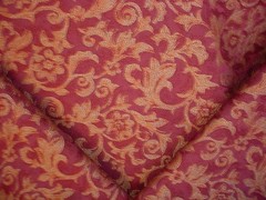 14-5/8Y Kravet 15633 Wine Red Gold Florentine Floral Damask Upholstery Fabric