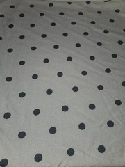 Vintage Designer Deadstock Willoschleger White & Black Polka Dot Spandex 40″×60″