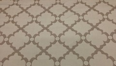 BALLARD DESIGNS QUATREFOIL TRELLIS SAND VELLUM SUNBRELLA FABRIC BY THE YARD 54″W