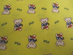Cotton Fabric Petite Teddy Bears Tossed on Yellow Jo Ann 2yd 8″ x 44