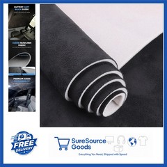 Black Suede Auto Head Liners 96″ L × 60″ W Foam Backing for Cars Trucks