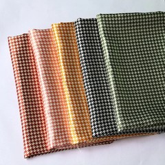 58” Wide By Yard Houndstooth Geometric Print Satin Charmeuse Fabric Soft Lining