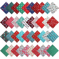 100 PCS 8×8 Inch Christmas Fabric Squares 25 Different Patterns for Sewing