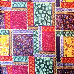 Shades of Autumn Flowers & Foliage w/Gold Shimmer Cotton Fabric Traditions 2007