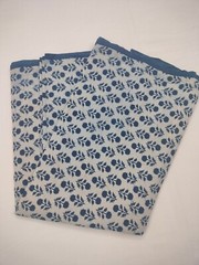 Indigo Cotton hand block print Fabric by the yard dress fabric ,floral print