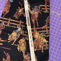 Robert Kaufman Vintage Rodeo Cowboy Cotton Fabric 1/2 Yard