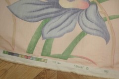 5 yds Stunning Designer Fabric Leilani Blush Orchids print Cotton Drapery 54″w
