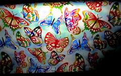 Butterflies on Light Blue Background Summer Breeze BTY 100% Cotton. SALE $5.00