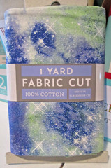 ONE YARD CUT – BLUE / GREEN GALAXY PRINT FABRIC