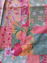 Country Floral Patchwork Cotton Weave 45×42″ Roses Cherries Paisley 43×3.3 Yds