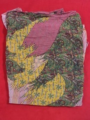 South Asian Raw Thin Woven Multicolor Paisley Striped Clothing Fabric 139×40”
