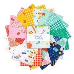 ‘Hand Made’ ~ 5″ x 5″ Squares, Riley Blake $3.99 Ships ANY Amount Of Fabric