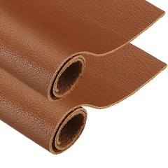 2Pcs Genuine Leather Sheet, 7.9″x11.8″ Full Grain Leather Pieces, Tan