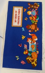 CUT AND SEW Fabric Panel MY BOOK OF FAVORITE THINGS Color pet toy snack holiday