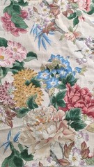 Vintage Richloom Floral Cotton 54″ Wide Upholstery Fabric 6 Yards 10 Inches