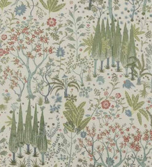 GP & J BAKER LIFESTYLE CURTAIN FABRIC Bridport 6.4 METRES GREEN 100% COTTON