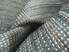 Woven Chenille Blues/Black/ Gray/White Designtex “Layer” In Puddle Blues BTY MCM