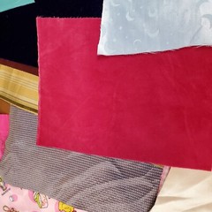 Crazy Quilt Fabric Scrap Lot 13 Ounces Satin Velvet Brocade