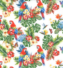 Rose & Hubble Tropical Island Palm Cotton Print 100% Cotton 60” Wide Fabric
