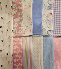 Curated Assorted Brands Fat Quarter Bundle 11 Pieces Ballet Theme/Pastel Colors