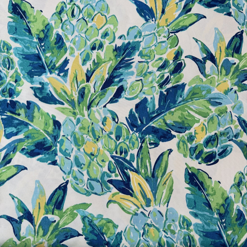 Pineapple Tropical INDOOR /OUTDOOR Fabric 100% Poly Berkshire 54″ BTY By Yard