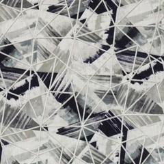 Abstract Triangles Printed Cotton Fabric By The Yard, Embroidery Fabric