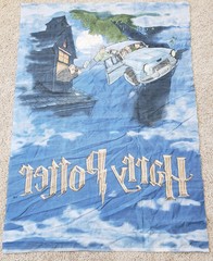 Harry Potter Flying Car Fabric Panel 36×50 Cheater Quilt Cotton Blue