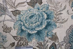 Kravet Basics Fabric Remnant 36″x25″ Pattern “Bagary” Color Blues Greys