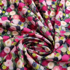 55” Wide By Yards Pink Floral Viscose Fabric Soft Clothing Robe Material Rayon