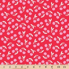 Cherry Patch Red Tossed Cherries Cotton Fabric Sale 5704 R Fabric by half yd