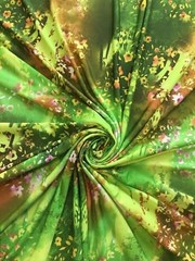 POLYESTER SINGLE SPUN 2 WAY SPANDEX LIGHT MEDIUM WEIGHT FLORAL DESIGN