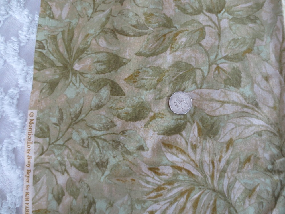 4964. RJR J. Beyer MONTICELLO Crafts, Quilting COTTON FABRIC – 43.5″ x 2 yds.