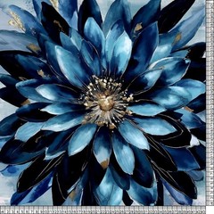 Studio E – Behind Blue Eyes – 44″ Flower Power Panel – Peacock