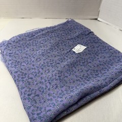 100% Silk Chiffon Lavender Daisy Floral Fabric Remnant 42” x 42” Sheer