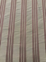 Striped Upholstery Decor Fabric Gold Burgundy Red 58″ Wide Sold by the Yard