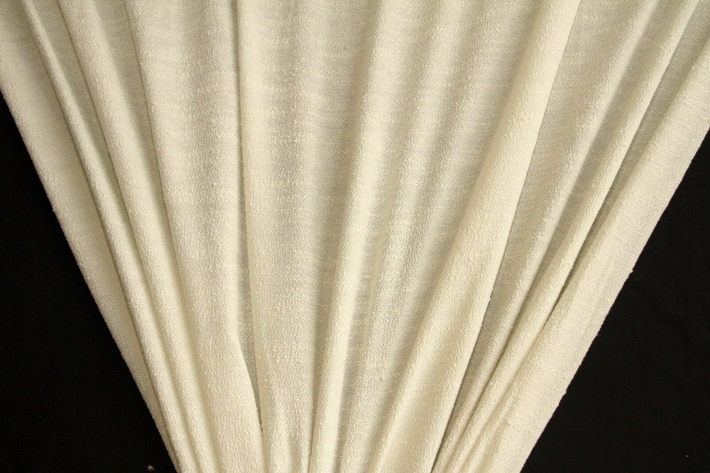 Discount Fabric OPEN WEAVE DRAPERY Cream Slub