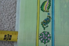 By 1/2 Yd, Vintage, Green & Yellow Foliage on Light-Green Cotton, Manes, V986