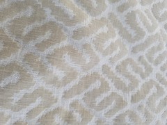 Beige Velveteen Burn-out Upholstery Fabric Geometric 1-pc 58″ Wide x 32″ Long