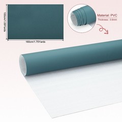63×39.4in Faux Leather Sheets, Faux Leather Fabric Vinyl PU, Peacock Green