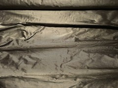 Gold/Black Narrow Stripes 100% Silk Dupioni Fabric, 44″ Wide, By Yard (SD-600G)