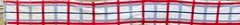 Vintage Fabric: White Red Gray/Blue Black Midweight Cotton Duck Plaid 17″ x167″