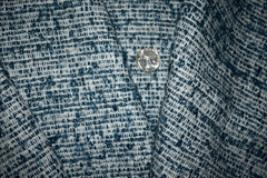 Natasha Baradaran LANA — HAMSA Blue LINEN/MOHAIR Fabric 30″x115″ LARGE REMNANT