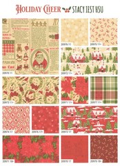 Holiday Cheer Moda Charm Pack, 100% Cotton 5-inch Precut Squares (42 pcs)