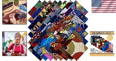 70 Pcs 10×10 Inch African Cotton Fabric Squares – Vibrant Kente & Ankara Styles