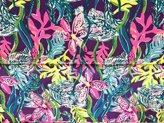 LILLY PULITZER Fabric-Cotton Poplin-PIGMENT PARTY ALL THE TIDE- 57″ wide -BTY